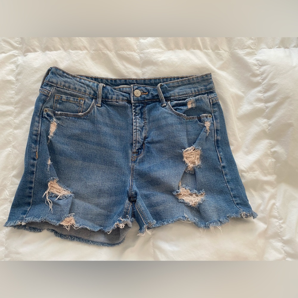 Old Navy High-Rise Distressed Jean Shorts